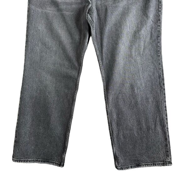 Abercrombie & Fitch Black Grey Curve Love High Rise 90s Relaxed Jeans 36/22R NEW - Picture 3 of 13